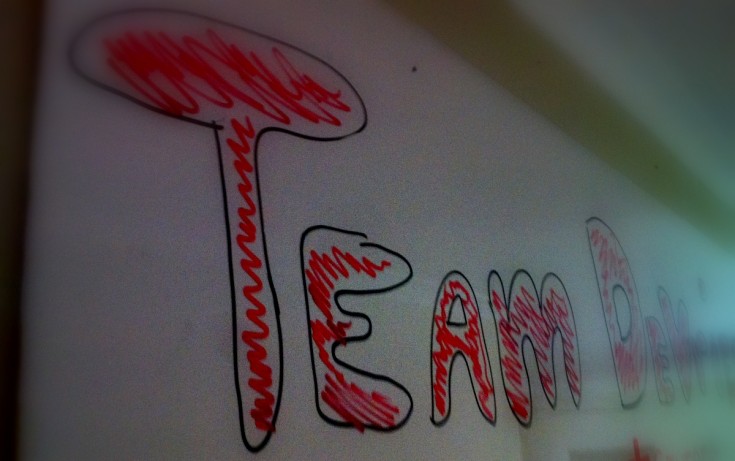 <div class="field-field_file_image_alt_text-wrapper">Our new whiteboard with &#039;Team DeVries&#039; across the top</div>